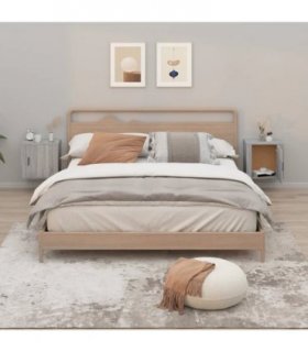 vidaXL Wall-mounted Bedside Cabinets 2 pcs Grey Sonoma 50x30x47 cm