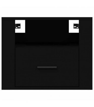 vidaXL Wall-mounted Bedside Cabinet Black 50x36x40 cm