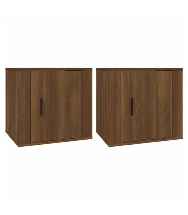 vidaXL Bedside Cabinets 2 pcs Brown Oak 50x39x47 cm