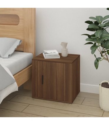vidaXL Bedside Cabinet Brown Oak 50x39x47 cm