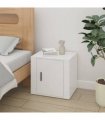vidaXL Bedside Cabinet High Gloss White 50x39x47 cm