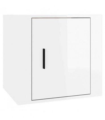 vidaXL Bedside Cabinet High Gloss White 50x39x47 cm