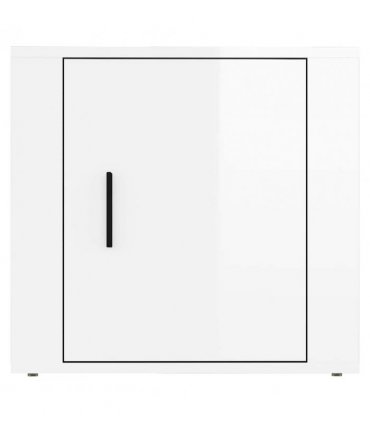vidaXL Bedside Cabinet High Gloss White 50x39x47 cm