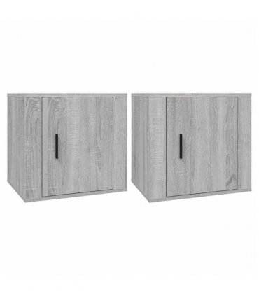 vidaXL Bedside Cabinets 2 pcs Grey Sonoma 50x39x47 cm