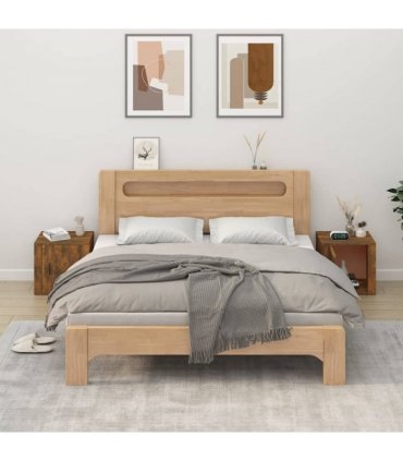 vidaXL Bedside Cabinets 2 pcs Smoked Oak 50x39x47 cm
