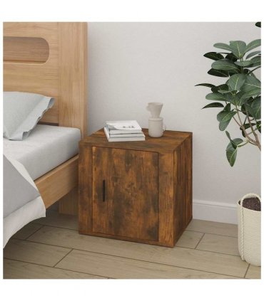 vidaXL Bedside Cabinets 2 pcs Smoked Oak 50x39x47 cm