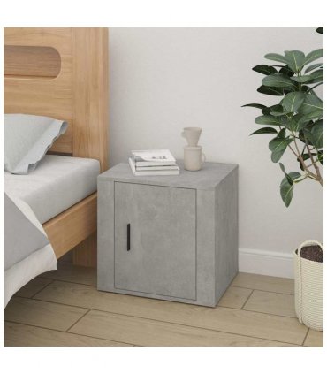 vidaXL Bedside Cabinets 2 pcs Concrete Grey 50x39x47 cm