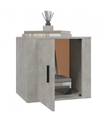 vidaXL Bedside Cabinets 2 pcs Concrete Grey 50x39x47 cm
