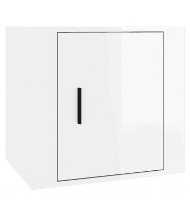 vidaXL Bedside Cabinets 2 pcs High Gloss White 50x39x47 cm