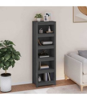 vidaXL Book Cabinet Grey 50x35x154 cm Solid Wood Pine