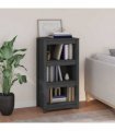 vidaXL Book Cabinet Grey 50x35x97 cm Solid Wood Pine