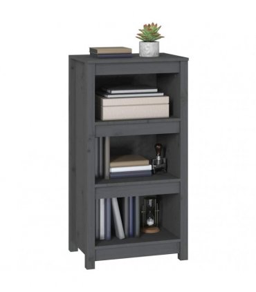 vidaXL Book Cabinet Grey 50x35x97 cm Solid Wood Pine