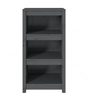 vidaXL Book Cabinet Grey 50x35x97 cm Solid Wood Pine