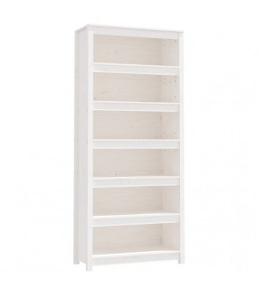vidaXL Book Cabinet White 80x35x183 cm Solid Wood Pine