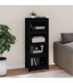 vidaXL Book Cabinet Black 50x35x125.5 cm Solid Wood Pine