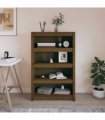 vidaXL Book Cabinet Honey Brown 80x35x126 cm Solid Wood Pine