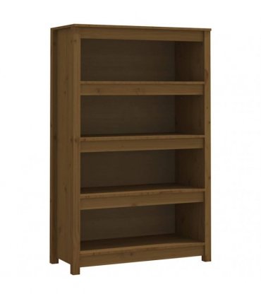 vidaXL Book Cabinet Honey Brown 80x35x126 cm Solid Wood Pine