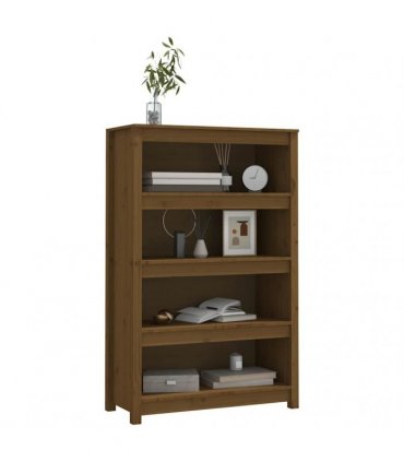 vidaXL Book Cabinet Honey Brown 80x35x126 cm Solid Wood Pine
