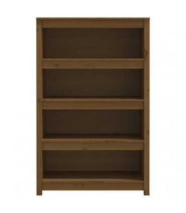 vidaXL Book Cabinet Honey Brown 80x35x126 cm Solid Wood Pine