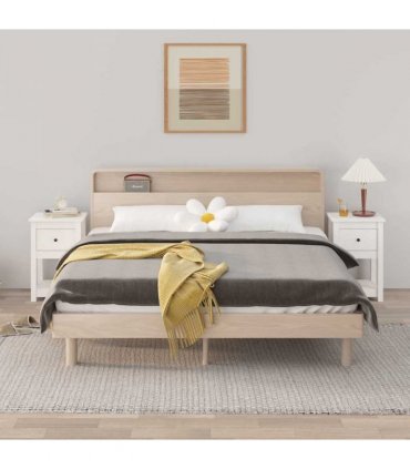 vidaXL Bedside Cabinets 2 pcs White 40x35x61.5 cm Solid Wood Pine