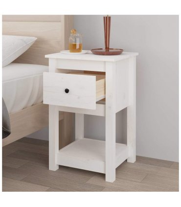 vidaXL Bedside Cabinets 2 pcs White 40x35x61.5 cm Solid Wood Pine