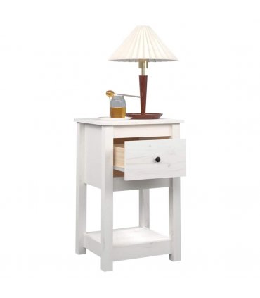 vidaXL Bedside Cabinets 2 pcs White 40x35x61.5 cm Solid Wood Pine