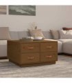 vidaXL Coffee Table Honey Brown 80x80x45 cm Solid Wood Pine