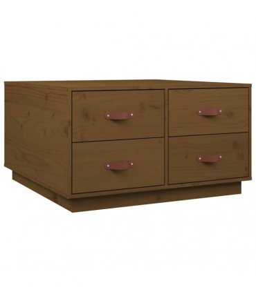 vidaXL Coffee Table Honey Brown 80x80x45 cm Solid Wood Pine