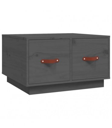 vidaXL Coffee Table Grey 60x53x35 cm Solid Wood Pine