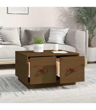vidaXL Coffee Table Honey Brown 60x53x35 cm Solid Wood Pine