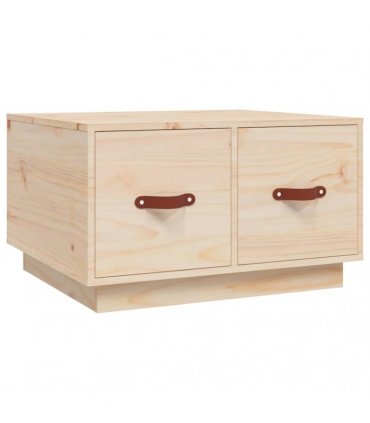 vidaXL Coffee Table 60x53x35 cm Solid Wood Pine — Colour: natural