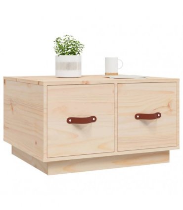 vidaXL Coffee Table 60x53x35 cm Solid Wood Pine — Colour: natural