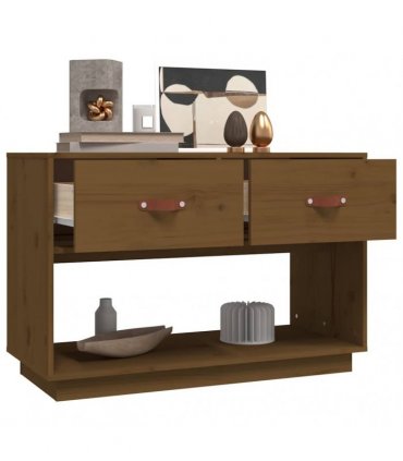 vidaXL TV Cabinet Honey Brown 90x40x60 cm Solid Wood Pine