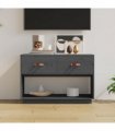 vidaXL TV Cabinet Grey 90x40x60 cm Solid Wood Pine