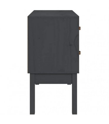 vidaXL Console Cabinet Grey 90x40x78 cm Solid Wood Pine