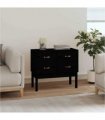 vidaXL Console Cabinet Black 90x40x78 cm Solid Wood Pine