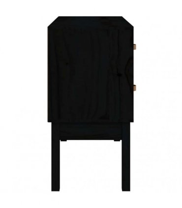 vidaXL Console Cabinet Black 90x40x78 cm Solid Wood Pine