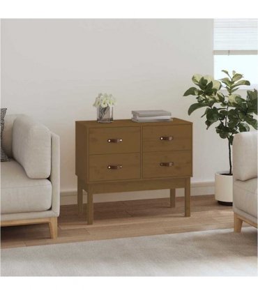 vidaXL Console Cabinet Honey Brown 90x40x78 cm Solid Wood Pine
