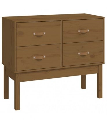 vidaXL Console Cabinet Honey Brown 90x40x78 cm Solid Wood Pine