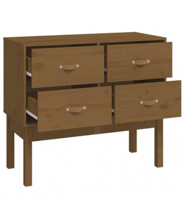 vidaXL Console Cabinet Honey Brown 90x40x78 cm Solid Wood Pine