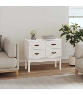 vidaXL Console Cabinet White 90x40x78 cm Solid Wood Pine