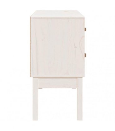 vidaXL Console Cabinet White 90x40x78 cm Solid Wood Pine