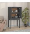 vidaXL Highboard Grey 60x40x120 cm Solid Wood Pine
