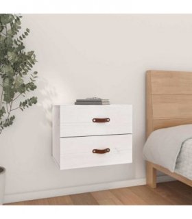 vidaXL Wall-mounted Bedside Cabinet White 50x36x40 cm