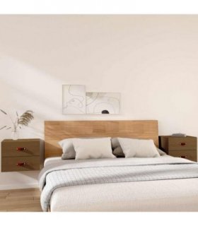 vidaXL Wall-mounted Bedside Cabinets 2 pcs Honey Brown 50x36x40 cm