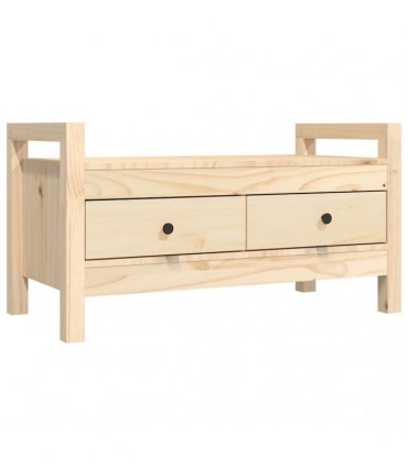 vidaXL Hall Bench 80x40x43 cm Solid Wood Pine — Colour: natural, Size: 80 x 40 x 43 cm