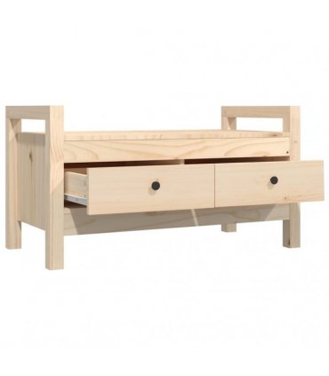 vidaXL Hall Bench 80x40x43 cm Solid Wood Pine — Colour: natural, Size: 80 x 40 x 43 cm