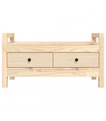 vidaXL Hall Bench 80x40x43 cm Solid Wood Pine — Colour: natural, Size: 80 x 40 x 43 cm