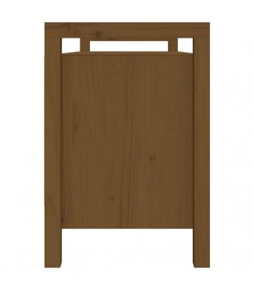 vidaXL Hall Bench Honey Brown 110x40x60 cm Solid Wood Pine — Size: 110 x 40 x 60 cm