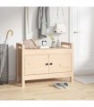 vidaXL Hall Bench 80x40x60 cm Solid Wood Pine — Colour: natural, Size: 80 x 40 x 60 cm